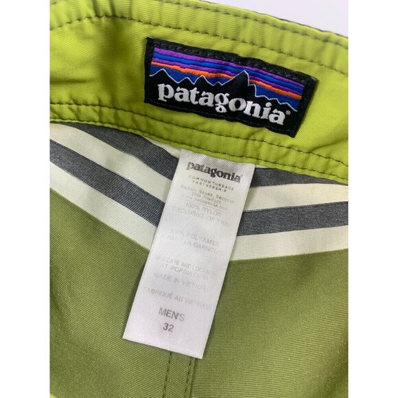 Patagonia Wavefarer Board Shorts 86558 Fitz Stripe Willow Herb Green Mens 32 - Picture 8 of 11